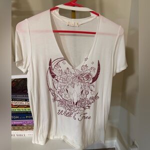 Wild & Free Graphic Tee - White